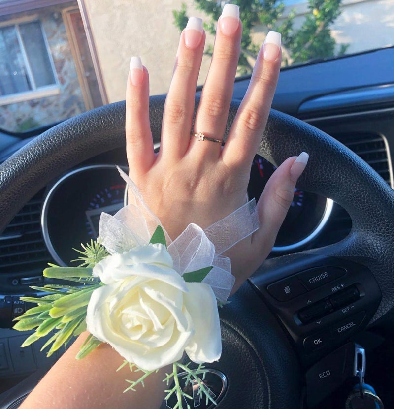 DearHouse 2Pcs Rose Wristband, Girl Bridesmaid Wedding Wrist Corsage Party Prom Hand Flower Decor (2pc Rose Rose Wrist) - Image 2